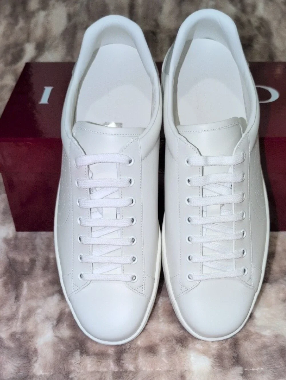 Gucci Ace White Leather Sneakers Mens UK Sz 11.5 - New In Box